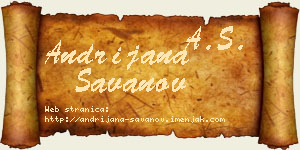 Andrijana Savanov vizit kartica